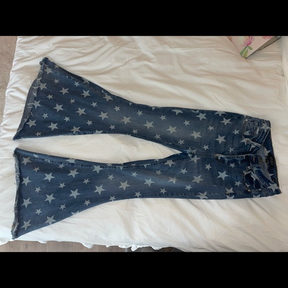 star flared hugh-rise jeans! used-like new - Picture 2 of 3